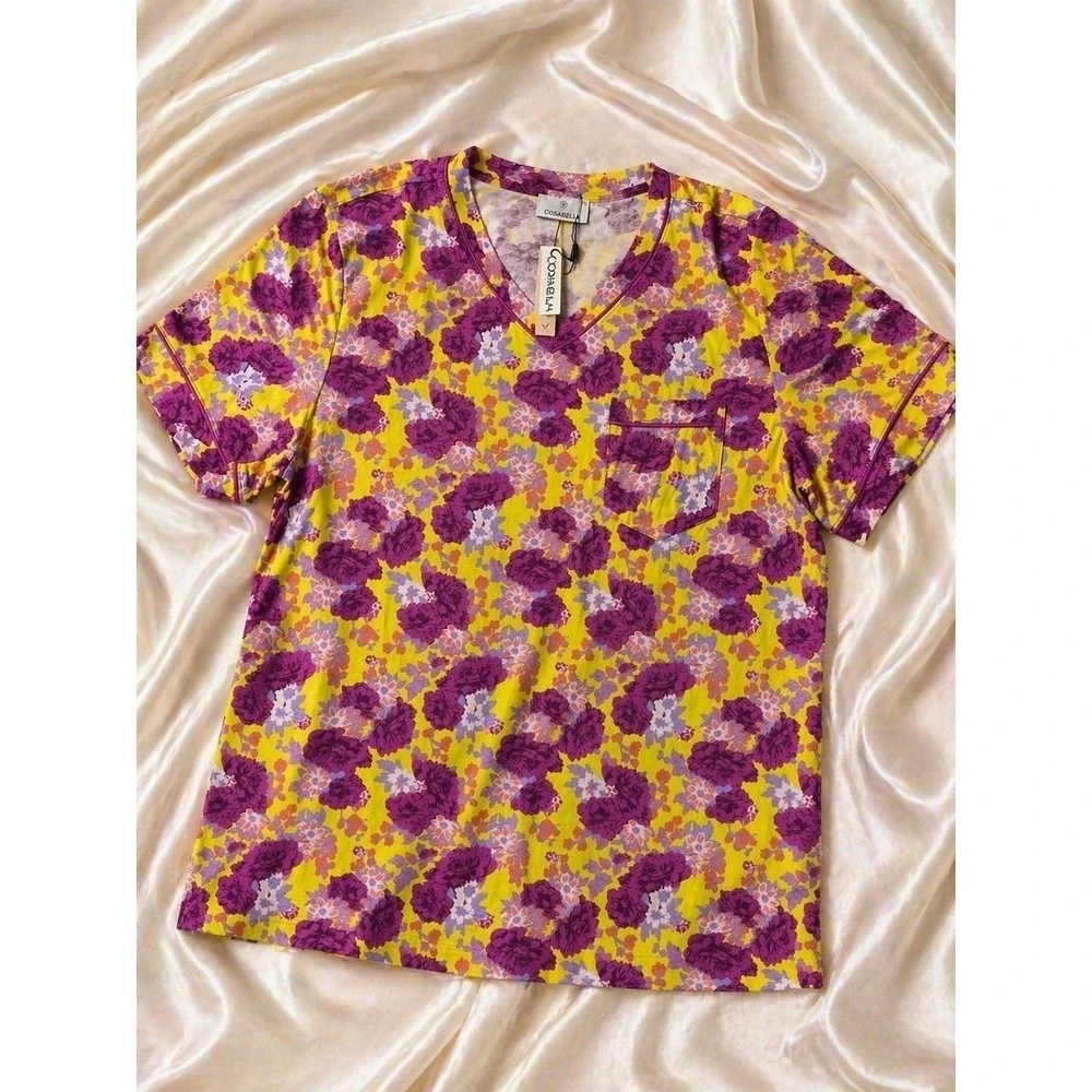 Cosabella Men's Designer V-Neck‎ Pajama Shorts Set Size M